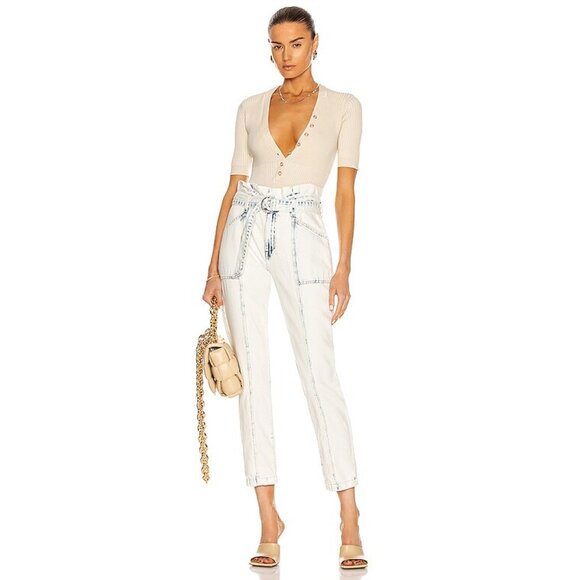 Jonathan Simkhai Standard Ace Paperbag Jeans - Picture 1 of 9